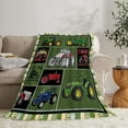 thumbnail image 4 of Tractor Throw Blanket Construction Truck Farm Tractor Blanket Gifts for Boys Girls Kids Adults Ultra Soft Cozy Fleece Warm Plush Lightweight Blanket Decor for Living Room Dorm Office 50''''X60'''', 4 of 4
