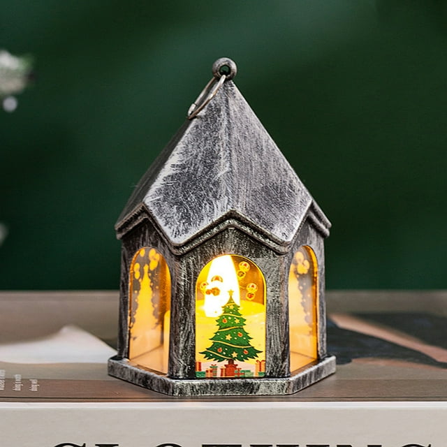 Fiudx Luces Navideñas Portátiles, Adornos Colgantes de Viento Festivo, Exquisitos Adornos de Escritorio, Ideales para El Árbol de Navidad y La Decoración Del Hogar, Perfectas para La Mesa Del Comedor