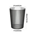 thumbnail image 3 of Trash Can under $5! CQCYD Translucent Trash Can, 12L Large Capacity Waste Bin, Vertical Striped Kitchen Bathroom Garbage Can, Modern Home Office Use, 3 of 6