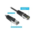 thumbnail image 2 of Nippon Labs Cat7 Shielded (SSTP) 600MHz Ethernet Network Booted Cable, 26AWG 1 Feet Gigabit LAN Network Cable RJ45 High Speed Patch Cable, Black, 60CAT7-1BK, 2 of 3