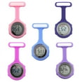 thumbnail image 4 of Ruanlalo 1Pc Digital Display Dial Clip-On Fob Nurse Brooch Pin Hang Pocket Electric Watch Pink, 4 of 6