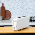 thumbnail image 5 of White 2-Slice Slim Toaster - 10" Long Slot for Bagels & Artisan Bread, 6 Shade Settings, Cancel/Reheat/Defrost, Removable Crumb Tray, Auto Shut-Off, 5 of 8