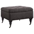 thumbnail image 1 of Serta at Home Abbot Square Tufted Storage Ottoman in Midnight Charcoal, 1 of 10