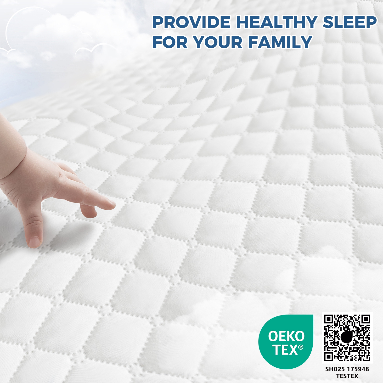 Kayfia Waterproof Full Mattress Protector, 3D Air Fabric photo 2