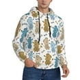 thumbnail image 2 of Picia Cartoon Poodle Dog Pattern Casual Men's Hoodie - Lightweight Hooded Sweatshirt with Kangaroo Pocket, Comfortable Pullover for Everyday, Travel-Small, 2 of 7