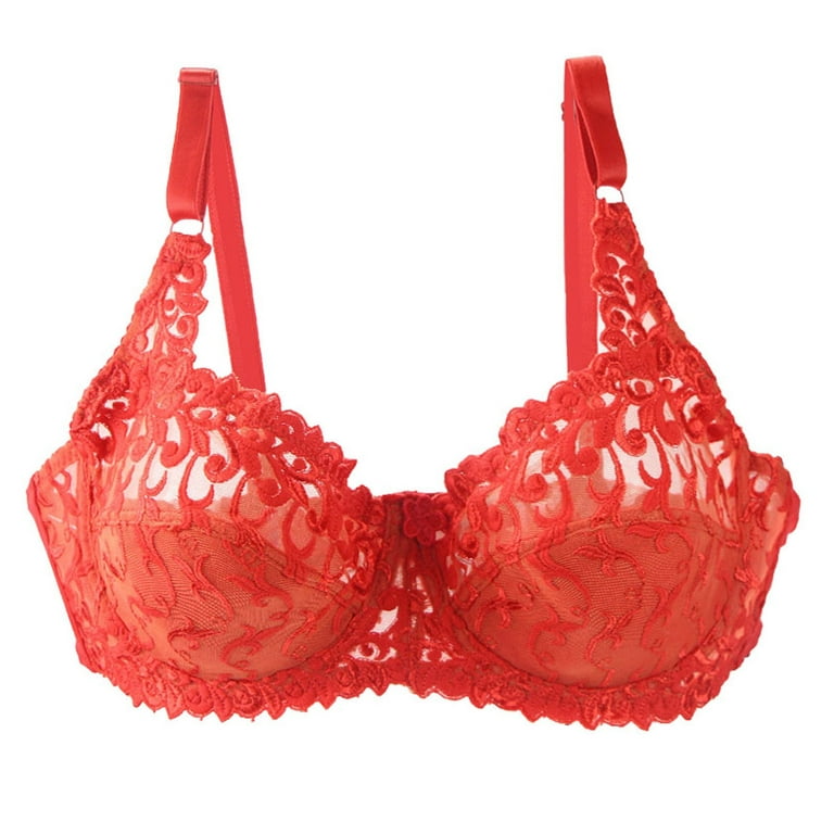 Breathable Workout Bras Sexy Plus Size Lightweight Solid Lace Push Up  Bralettes Push Up Bras for Women Padded Bra Red : : Clothing,  Shoes & Accessories