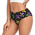 thumbnail image 2 of Balery Mardi Gras Carnival4 Ropa Interior de Algodón para Mujer con Dibujo – Braguitas Cómodas y Elásticas, Estilo Clásico-4X-Large, 2 of 6