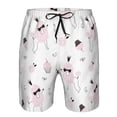 thumbnail image 3 of Saiise Maillot de Bain Homme Imprimé Chien Caniche Mignon, Short de Bain Hawaïen avec Poches-3TG, 3 of 6