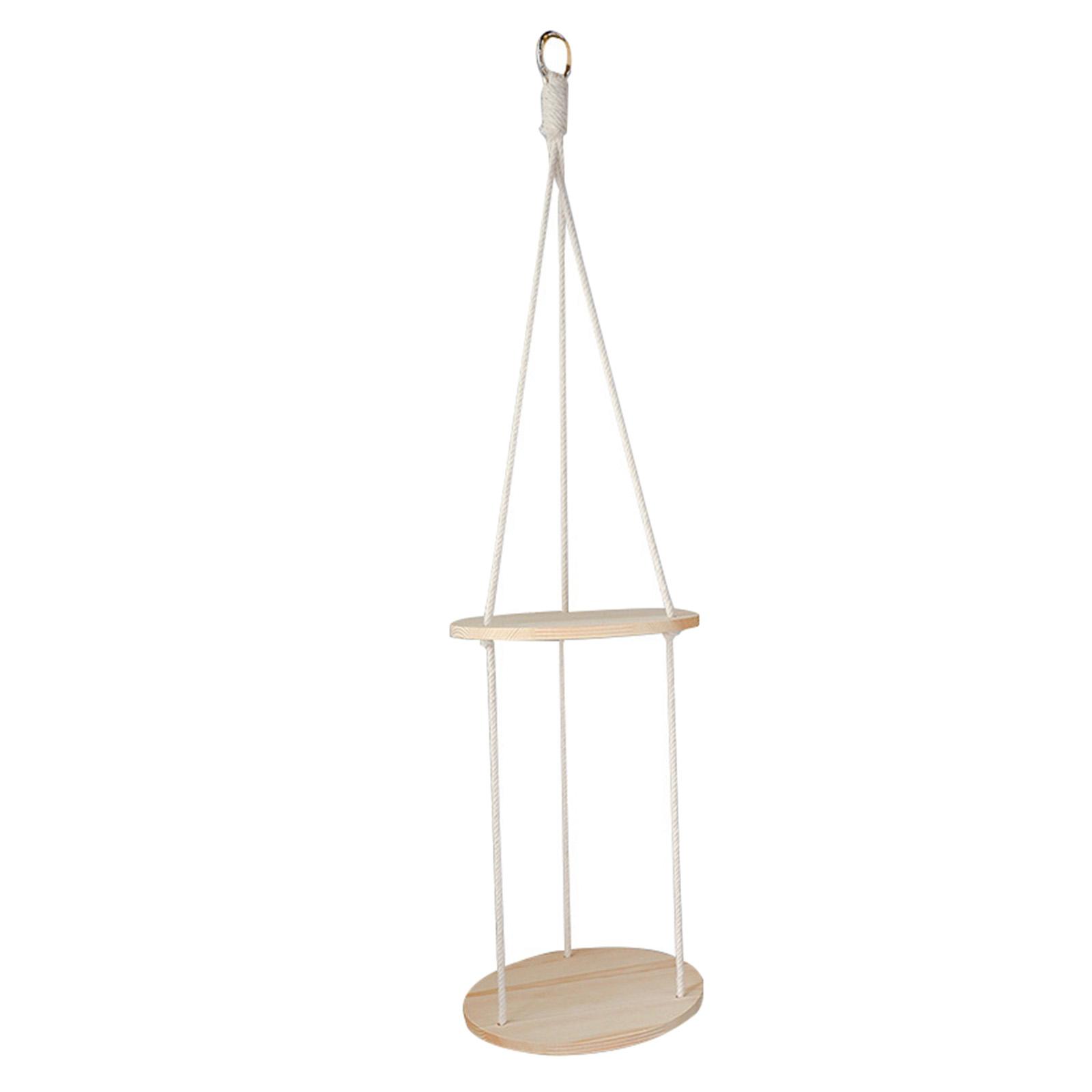 Hanging Planter Rack Decorative Flower Pot Holder Wood Home Decoration Ceiling Planter Shelf for Patio Outdoor Window Kitchen