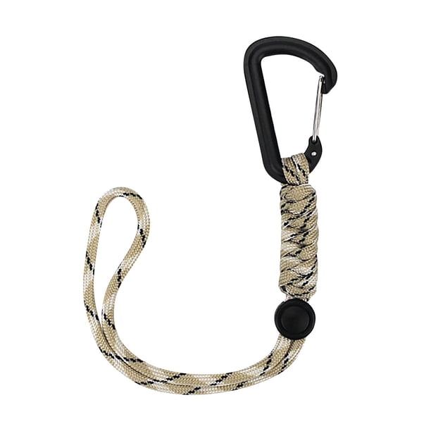 mfyjkho Mochila Con Gancho Multifuncional Para Exteriores, Cadena De Montañismo, Llavero, Cuerda Antipérdida, Cordón De Emergencia Para Paraguas Con Hebilla Ajustable, 26 Cm, 1 Unidad