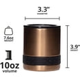thumbnail image 5 of Elemental Recess Lowball Tumbler, 10oz Triple Wall Stainless Steel Cup with Non-Shattered Tritan Lid, Insulated Whiskey Glass, Insulated Coffee Tumbler Mug for Hot & Cold Drinks - Copper, 5 of 8