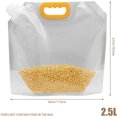 thumbnail image 2 of Grain Moisture-Proof Sealed Bag,Cereal Rice Storage Bag,Reusable Grain Storage Suction Bags,Happon 10 Pcs 2.5L Sealed Packaging Bags Kitchen Organization for Grain, Flour, Barley, Beer, Juice, 2 of 7