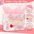 thumbnail image 2 of Hehanda 13-inch Mother’s Day Gift Bag Set with Card & Tissue, for Moms, Grandmas, Nanas - Floral & Gold Foil ‘Happy Mother’s Day’ (1 Pack), 2 of 6
