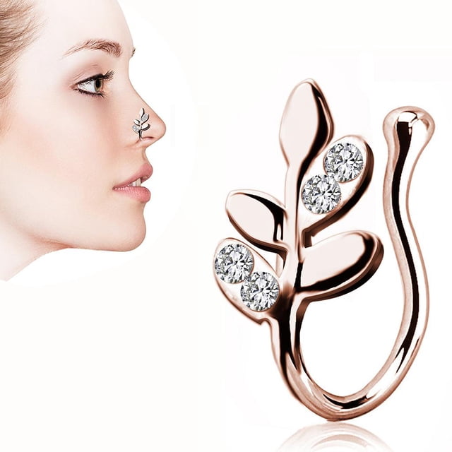 Anillos de Aro Yinane Acero Inoxidable Clip en Nariz