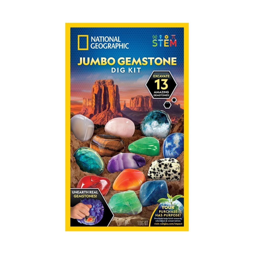 National Geographic Jumbo Gemstone Dig Kit, Gemstone Dig Kit