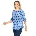 thumbnail image 3 of Larky Lark Womens Geometric Puff Print Knit Top, 3 of 5