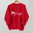 thumbnail image 4 of Penkiiy Chandails en Molleton de la Saint-Valentin Love Heart : Chandails en Molleton de la Saint-Valentin pour Femmes Décontracté Graphique Adorable Pull à Manches Longues TG Rouge, 4 of 4