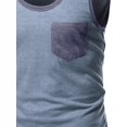 thumbnail image 3 of FashionOutfit Men's Contrast Colorblock Round Neck Tank Tops, 3 of 3