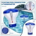 thumbnail image 4 of RHcon Floating Chlorinator,Pool Supply Pool Chlorine Floater Dispenser with Thermometer Large Capacity Holds Tablets Adjust Rings Pool Floating Dispenser for Balanced Delivery,Spa,4.7x3.5 Inch, 4 of 8