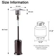 thumbnail image 2 of HZWDD 47000 BTU Outdoor Propane Patio Heater with Portable Wheels, 88 inch Standing Gas Outside Heater Stainless Steel Burner Commercial & Residential, 2 of 7