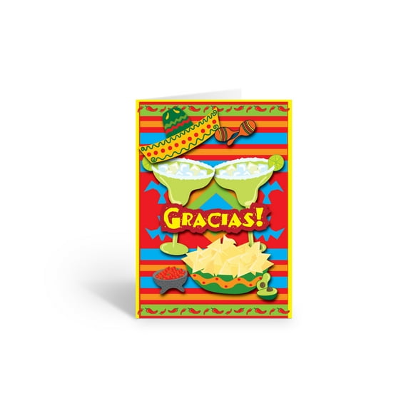 Gracias Note Card - Say Thank You In Another Language - 10 Cards and Envelopes -