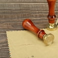 thumbnail image 5 of Uxcell Alphabet L Wooden Handle Removable Brass Head Classic Letter Wax Seal Stamp, 5 of 5