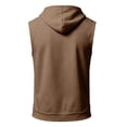 thumbnail image 5 of Mens Tank Tops Plus Size Casual Sleeveless Summer t-Shirt Lightweight Comfy Cut Off Gym Workout Hooded Muscle Tees, M, 5 of 7
