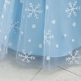 thumbnail image 6 of TiaoBug Baby Girls Snowflake Bowknot Pageant Princess Dresses Sleeveless Christmas Birthday Party Dress Sky Blue 5-6, 6 of 7