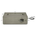 thumbnail image 2 of Aegean Small Rectangle Propane Gas fire table in Mist Gray with Natural Gas Conversion kit, 2 of 9