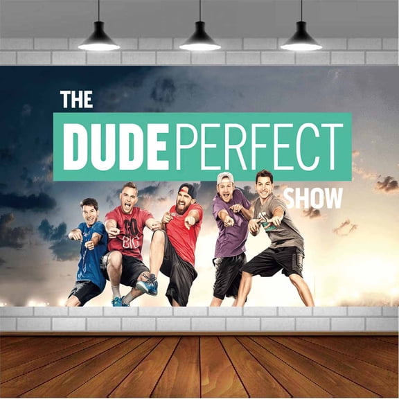 Dude Perfect Backdrop Banner Party Supplies Poster Movie Theme Background for Photography Birthday Decorations