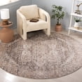 thumbnail image 2 of SAFAVIEH Vintage Persian Amadine Medallion Polyester Area Rug, Brown/Beige, 6'7" x 6'7" Round, 2 of 11