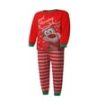 thumbnail image 4 of Family Matching Christmas Pajamas Set Snowman Printing Tops Long Pants Sleepwear, 4 of 10