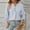 Light Blue, variant on Women Casual V Neck Half Button Pullover Top, Long Sleeve Breathable Solid Color Loose Fit Blouse, Comfort Daily Shirt for Fall Winter Light Blue XL(XL)