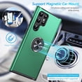 thumbnail image 5 of Hidden Series Galaxy S22 Ultra Case 5G,[Heat Dissipation][No Fall-Off Kickstand] 360°Metal Ring, Military Grade Shockproof Protective Phone Case Designed for Samsung Galaxy S22 Ultra, Green, 5 of 15