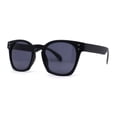 thumbnail image 3 of Retro Classy Keyhole Thick Horn Rim Hipster Sunglasses Matte Black, 3 of 4