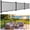 8ft Level - 3Panel 3Post, variant on 1 Pack 42in Aluminum Deck & Stair Post, Black Textured AAMA 2604 Coat Finish Post with Drill Bit, Compatible with Outdoor Steps Decks Porches, Garden (Post Only)