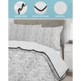 thumbnail image 4 of Boho Black Pattern Queen Size Down Alternative Comforter,Lightweight Comforter Quilt Bedding Set with Pillow Shams Modern Geometric Southwestern Vintage All Seasons Bed Comforter Duvet Insert 90"x96", 4 of 7