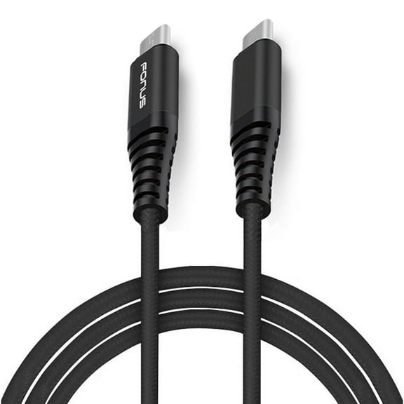 Google Pixel XL Premium 6ft Long Braided Type-C Cable [C-to-C] Black G9L