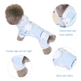 thumbnail image 4 of Rewera Dog Winter Warm Puppy Sweater Hoodie Flannel Cold Weather Pet Clothes Outfits Apparel Cute Cat Jumpsuie Onesie Coat(Blue), 4 of 5