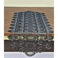 thumbnail image 3 of Doily Boutique Table Runner, Dresser Scarf, Place Mat or Doily in Victorian All Lace Fabric in Dark Dark Gray Almost Black, 3 of 4