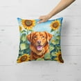 thumbnail image 2 of Nova Scotia Duck Toller in Sunflowers Throw Pillow 18 in x 18 in, 2 of 5