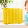 thumbnail image 1 of Elodie Boîte de Rangement pour Jouets 48 Compartiments Transparente avec Poignée Bac de Rangement pour Perles Écrous Couture Jaune, 1 of 8