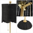 thumbnail image 4 of JONATHAN Y Celerie 27.5" Coastal Bohemian Rattan/Iron Scalloped Buffet LED Table Lamp with Pull Chain, Black/Brass Gold (Set of 2), JYL1138C-SET2, 4 of 8