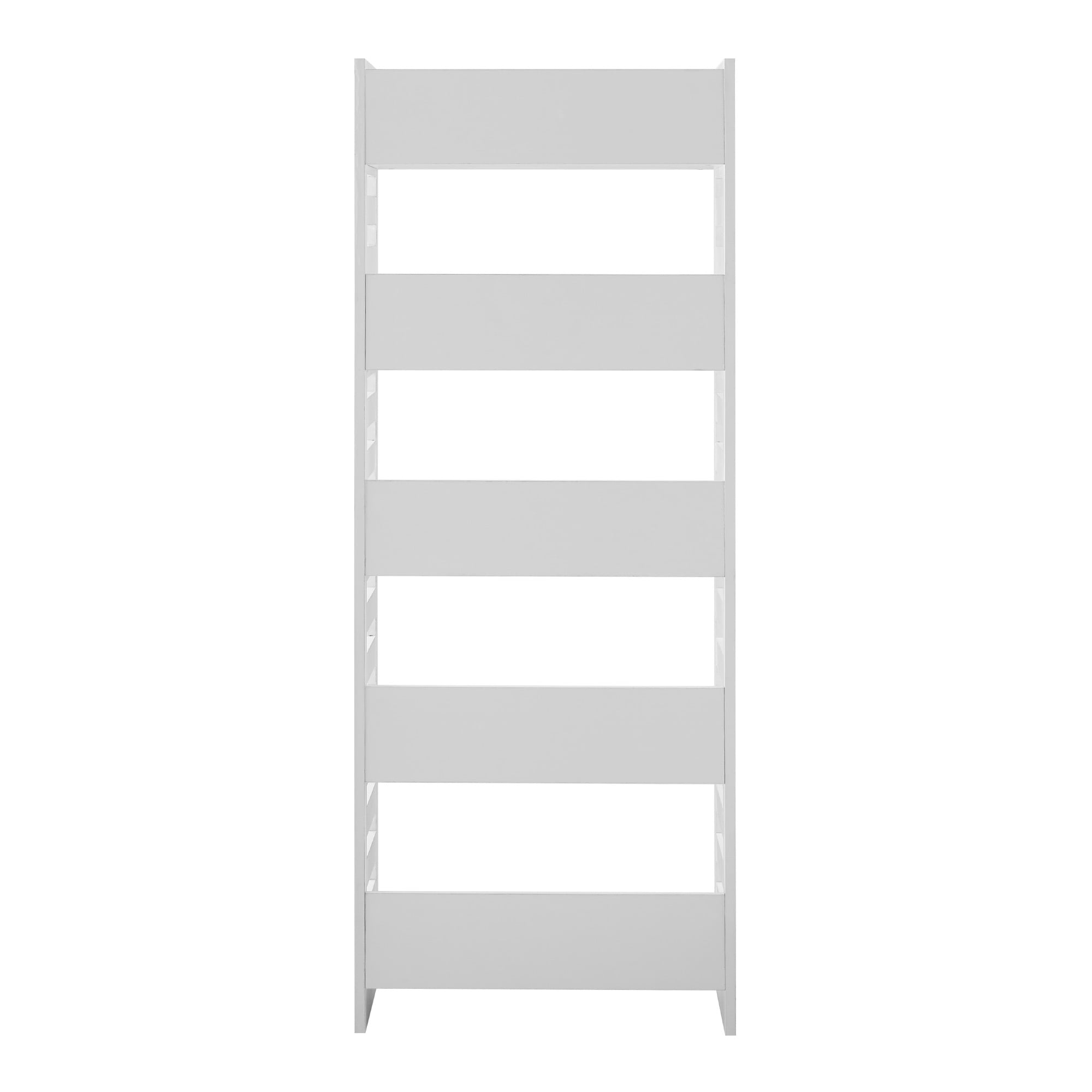 Manor Park Modern Mixed Material 5 Shelf Bookshelf, White