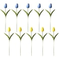 thumbnail image 1 of Ramo de arreglo de flores artificiales de tacto real de tulipanes falsos de PU para la decoración de la boda de la oficina en el hogar-10 piezas Zhivalor  CPB-SSW2146-4, 1 of 5