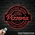 thumbnail image 4 of Craftnamesign Custom Pizzeria Sign, Pizza Sign, Kitchen Decor, Restaurant Sign, Business Logo Sign, 4 of 5