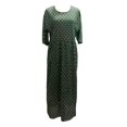 thumbnail image 3 of outfmvch plus size summer dresses polka dot dress for women cal short sleeve polka dot printed dress retro beach dress plus size green dress green xxl, 3 of 4