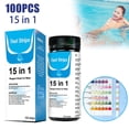 thumbnail image 2 of Clearance! Paper 15-in-1 Pool Test Paper Fish Of Tank 100 Pool Test Pieces Pool Swimming PH Aquarium accessories, 2 of 9