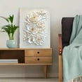 thumbnail image 5 of White Floral Decorative Painting/Canvas Art， Suitable for Living Room， Bedroom， Dining Room, 5 of 8