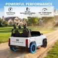 thumbnail image 5 of 24V Ride On Car for Kids, Licensed Toyota Tacoma 2 Seater Battery Powered Ride On Truck Toy with Remote Control, 4 Wheel Suspension, Colorful Lights, Music, Electric Car for Boys Girls 3–8, White, 5 of 12